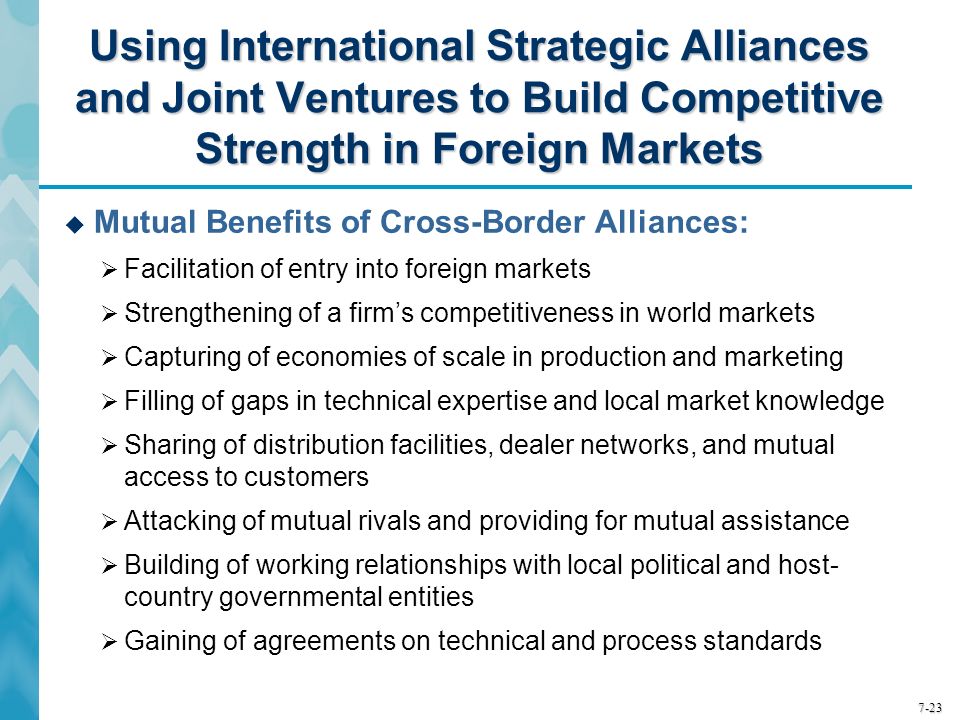 Cross border strategic alliances and foreign market entry essay